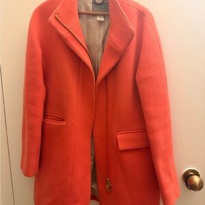 J. Crew Vibrant Orange Trench Coat